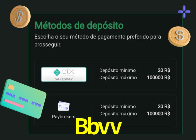 O cassino Bbvv oferece uma grande variedade de métodos de pagamento
